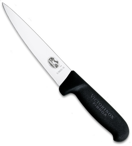 Нож Victorinox для разделки мяса, лезвие 20 см, черный
