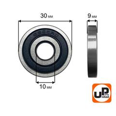 Подшипник шариковый UNITED PARTS 6200-2RS (90-0415)