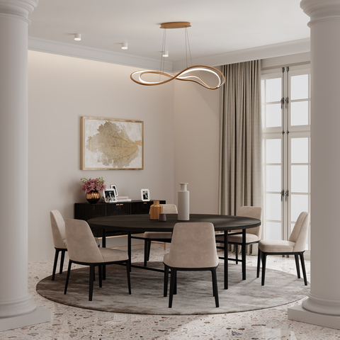 Подвесная светодиодная люстра Maytoni Plons MOD283PL-L65BS3K