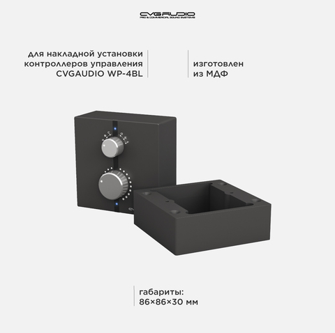 CVGAUDIO WP-BL/SM Монтажный бокс для накладной установки на стену контроллеров CVGAUDIO ERC-1/2, цвет черный