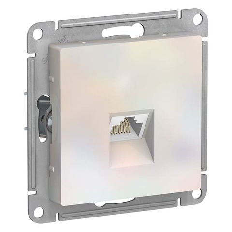 Розетка компьютерная разъём RJ 45 6 кат. Цвет Жемчуг. Schneider Electric AtlasDesign. ATN000486