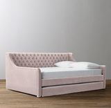 Купить купить Кровать-тахта Devyn с обивкой из бархата, с выдвижным ...