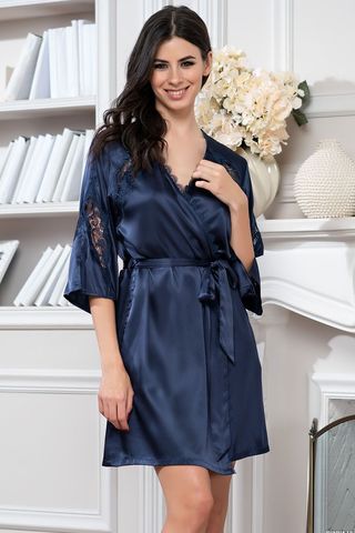 Халат-кимоно Mirabella 2213 тёмно-синий Mia-Mella