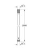 Grohe 27507001 VitalioFlex Silver Душевой шланг 2000 мм, TwistStop, AntiFold защита от залома, max давление до 5 бар, хром