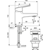 Ideal Standard BD206AA IS BD206AA Ceraplan Смеситель для раковины 59 мм, PushOpen, HWTC, FirmaFlow, 5 л/мин