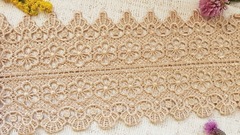 Кружево плетеное, ш. 11,5-13 см, бежевый