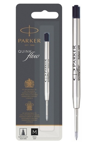 Стержень Parker QUINKflow Z08 для шариковой ручки, формат G2, Middle, Black (1950369)