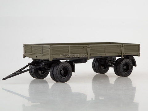 Trailer GKB-8350 flatbed khaki 1:43 AutoHistory