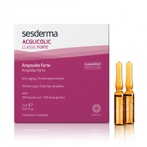 SESDERMA ACGLICOLIC CLASSIC FORTE Ampoules – Средство в ампулах форте с гликолевой кислотой, 5 шт по 2 мл