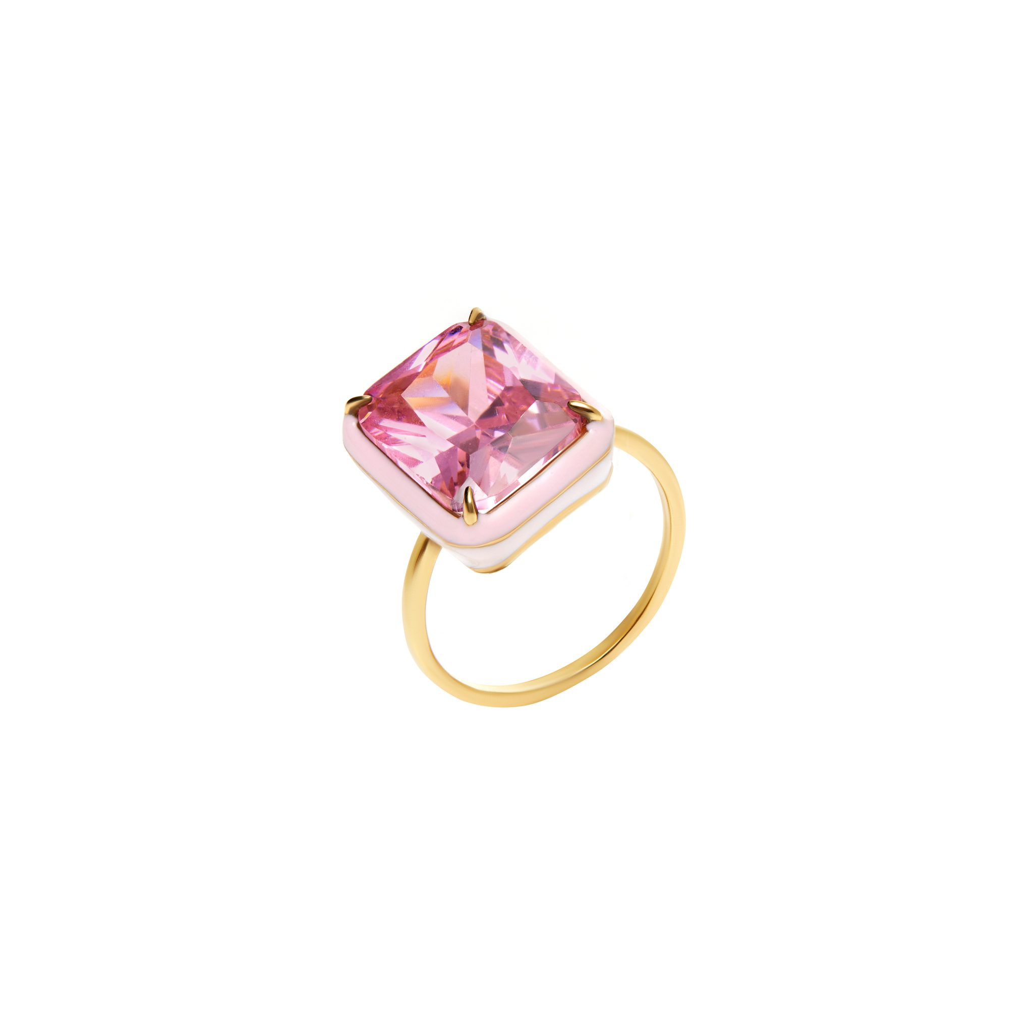 VIVA LA VIKA Кольцо Square Macaroon Ring – Pink