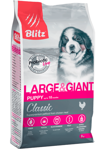 Blitz Puppy сухой корм для щенков крупных пород 2 кг