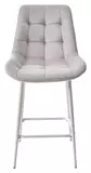 фото 5 Полубарный стул ХОФМАН, цвет H-09 Светло-серый, велюр / белый каркас H=63cm М-City на profcook.ru