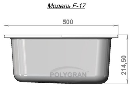 Кухонная мойка POLYGRAN F-17