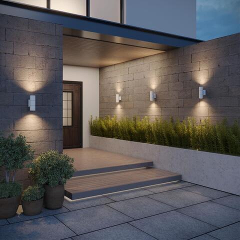 Уличный настенный светильник Novotech 370987 STREET NT25 000 белый IP65 GU10 2*50W 100-240V LANDSCAPE