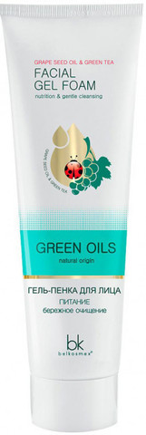 BelKosmex Green Oils Гель-пенка для лица питание бережное очищение 100г