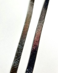 Тесьма на основе силиконовой ленты, цвет: переход: бежевый/розовый/тёмно-синий, 13мм