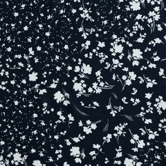 Ткань штапель принт 90гр/м, 100% вискоза, ш. 145 см, синий