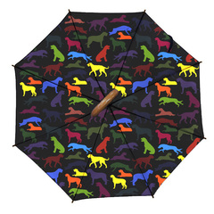 Зонт "Цветные Силуэты вашей собаки"