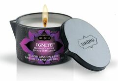 Массажная свеча Ignite Island Passion Berry с ароматом маракуйи и папайи - 170 гр. - 