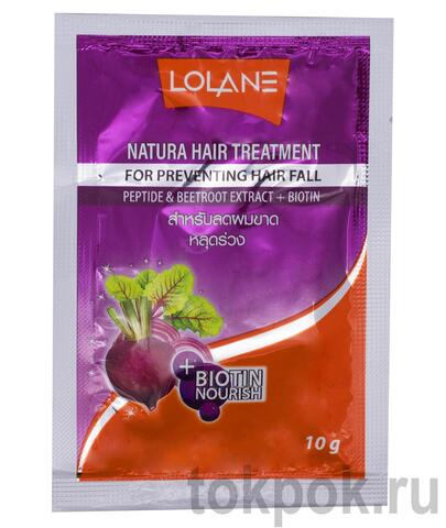 Маска для волос Lolane Natura Hair Treatment For Preventing Fall Peptide & Beetroot Biotin, 10 мл