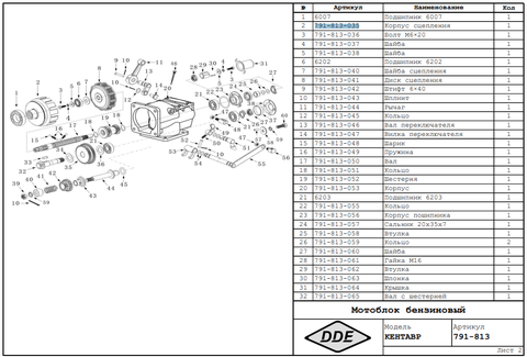 Чашка сцепления DDE к/в d25мм, 6 шлицов, Кентавр 2020