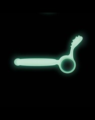 Светящееся в темноте эрекционное виброкольцо Power Clit - 