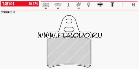 TAR201 Тормозные колодки дисковые TARGET CITROEN BX. CX SM