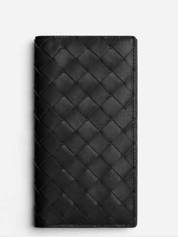 Бумажник Bottega Veneta Intrecciato черный