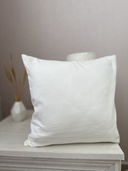 Подушка декоративная со съемной наволочкой на молнии, хлопок, страйп-сатин