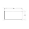 Cezares CADRO-60/30-MENS-BIANCO Вставка для подвесной металлической полки, Bianco, 557x257