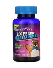 21st Century Zoo Friends, мультивитамины, фрукты, 60 жевательных таблеток