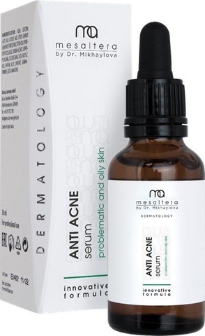 MESALTERA BY Dr. MIKHAYLOVA Сыворотка для проблемной и жирной кожи ANTI ACNE Serum,30 мл