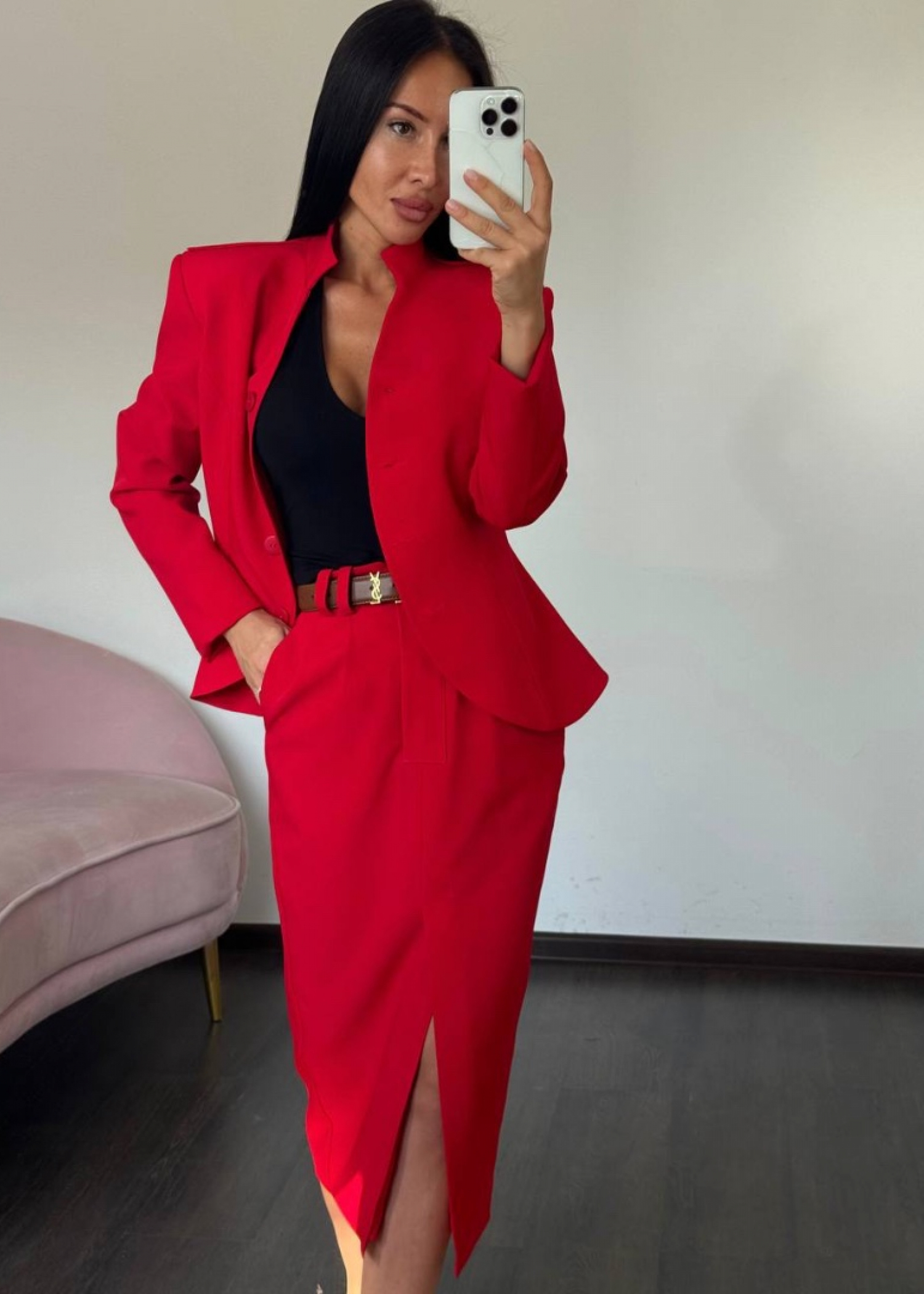 Жакет приталенный "Imba", красный