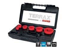 Набор коронок Bi-metall HSS Terrax(Ruko) 22-68мм 8пр A106340