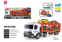 Автовоз инерционный + 4 машины, свет/звук, размер 42см*18см*10см