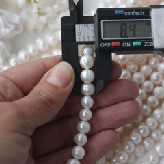 Жемчуг натуральный речной, круглый, 7-9 мм, 1 нить, Ж013