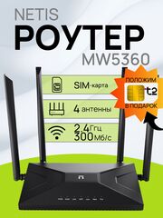 Wi-Fi роутер Netis MW5360 маршрутизатор / слот для SIM-карты 3G/LTE, съемные антенны