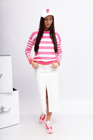 Oui Юбка прямая джинсовая с разрезом