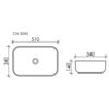 Ceramica Nova Element CN5043 Умывальник чаша накладная прямоугольная, 51x34, цвет: белый
