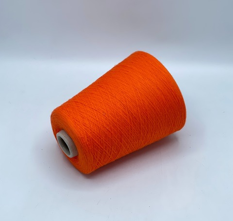 Бобинная пряжа,Cotton, 2540м. 100%Хлопок, Ярко-оранжевый(503), 39343