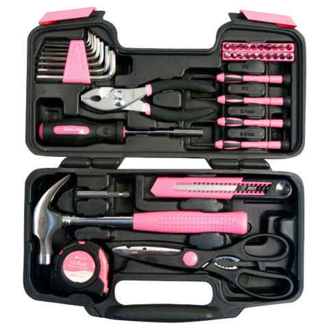 Apollo Precision Tools DT9706P 39-Piece Pink General Tool Set