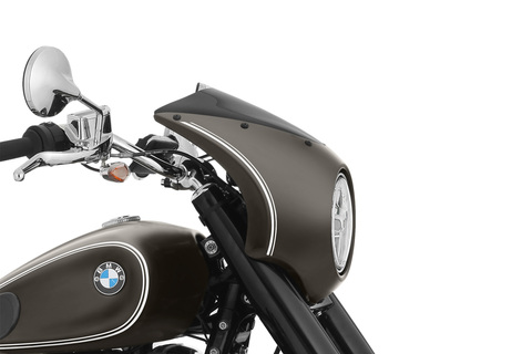 Обтекатель фары »Rock ’n‘ Roll« BMW R18, Manhattan металлик матовый с белой полосой