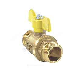 Кран шаровой латунь газ 11Б27фтМ Ду 15 Ру40 НР полнопроходной бабочка VALFEX VF.279.LB3.012