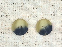 Пуговицы, d 2,5 см, чёрный с бежевым