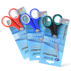 
          Ножницы канцелярские прямые 14 см, 3 шт, с прорезиненной ручкой, MC-Basir, набор простых ножниц для резки бумаги, картона и рукоделия