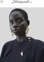 73346- Серьги ФОНТАН в стиле Schiaparelli с кристаллами