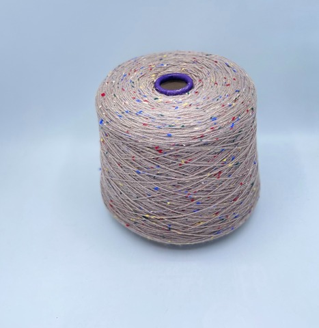 Filati Venezia (пр.Италия),art-Calzetteria Bottonato, 4/16 400/100гр, 75%Меринос, 25%Полиамид, цвет-Серо-бежевый,твидовый, арт-36638