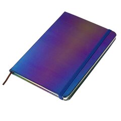 
          Записная книжка, А7, Alingar, 7БЦ, ПВХ (голография), на резинке, клетка, 96 л., "Хамелеон", фиолетовый