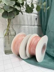 Лента органза с волнистым краем (4см*9,14м), Пыльная роза