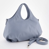 Сумка Саломея 507 гладкий серо-голубой